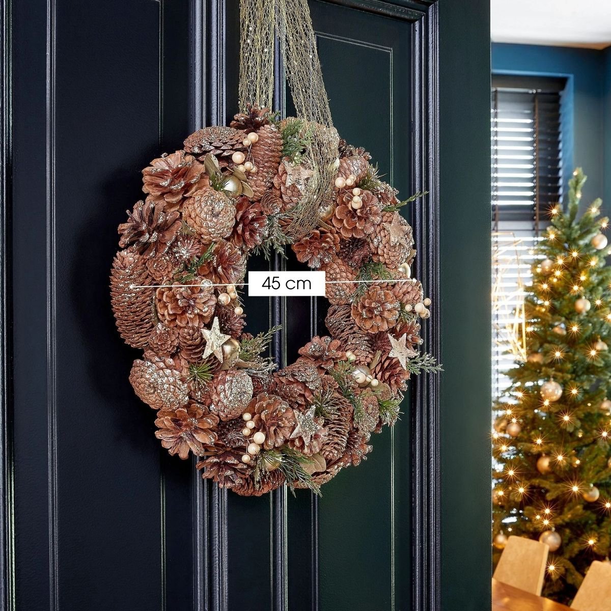 Kerstkrans Brant | Ø45 cm Geluk in bloei