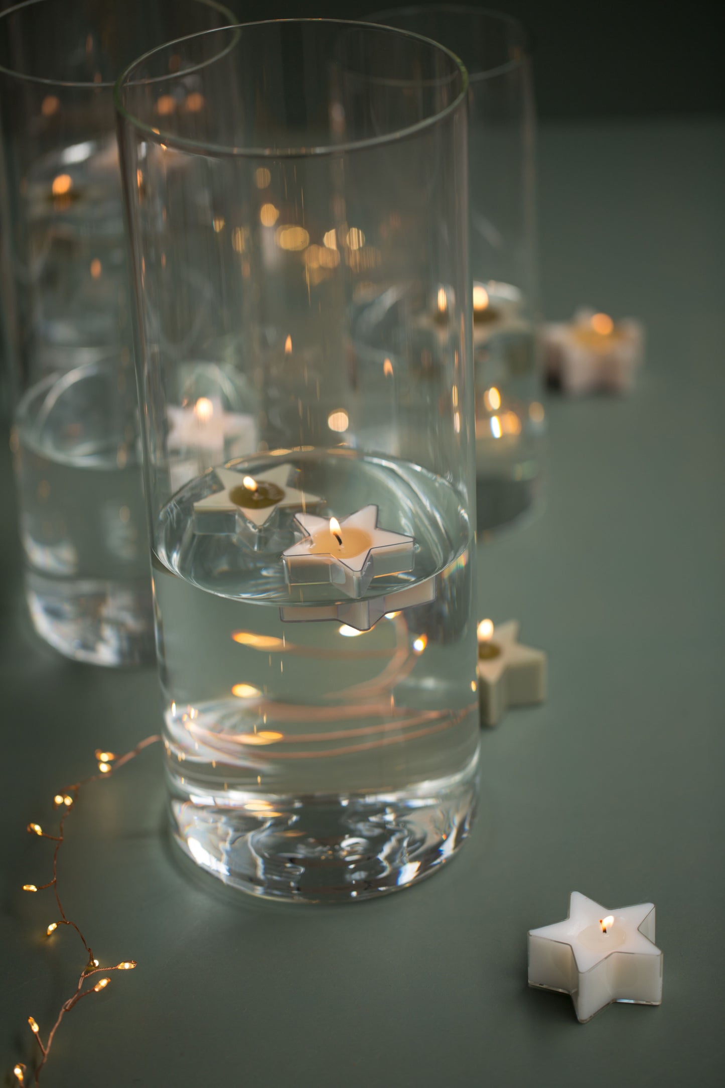 Waxinelichtje ster | Groen