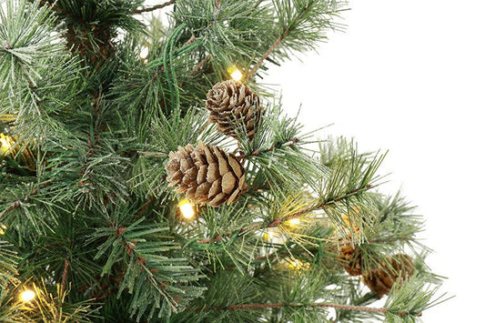 Kerstboom op stam 210 cm met LED Geluk in bloei
