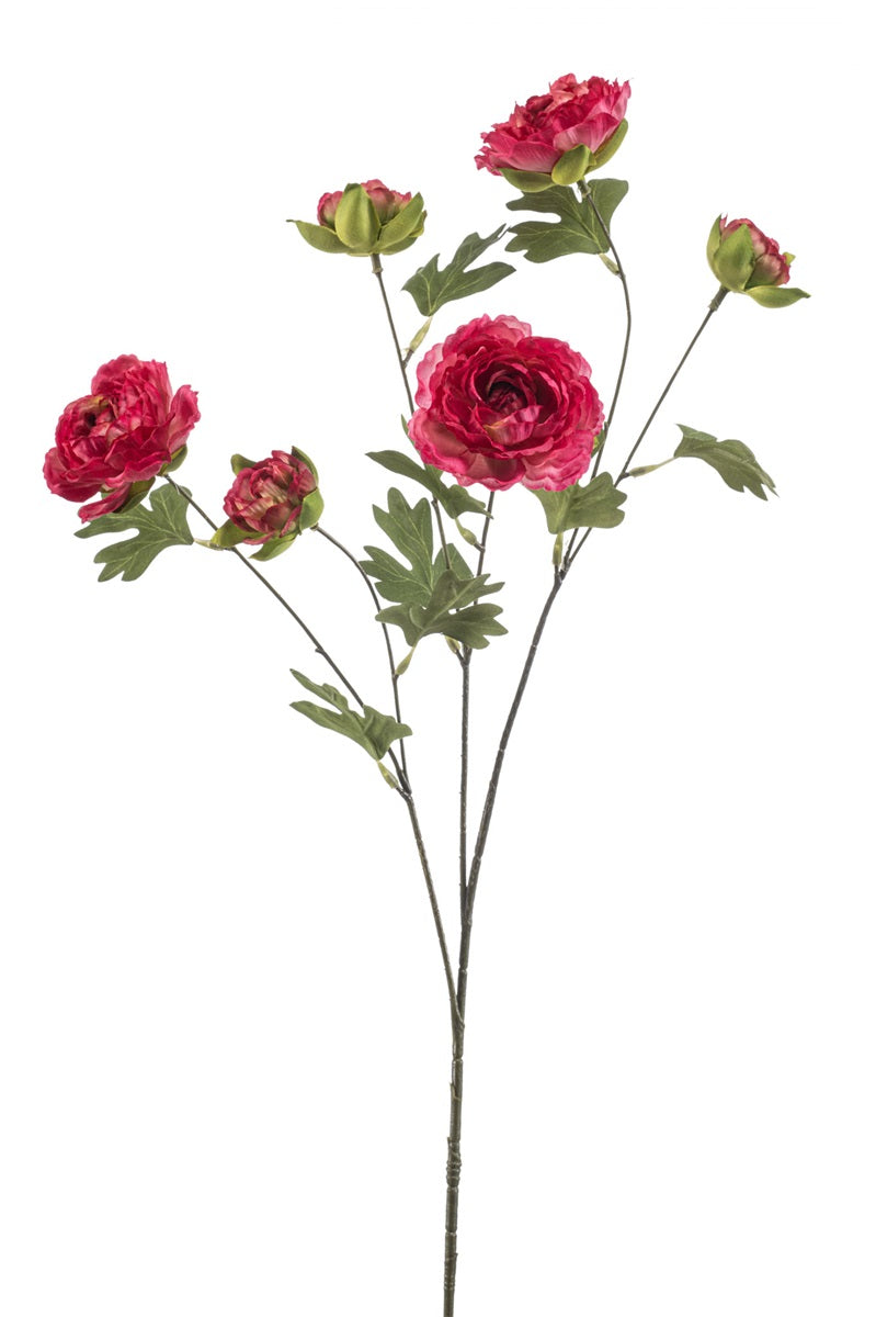 Kunstbloem Ranonkel – Fuchsia | 78 cm Geluk in bloei