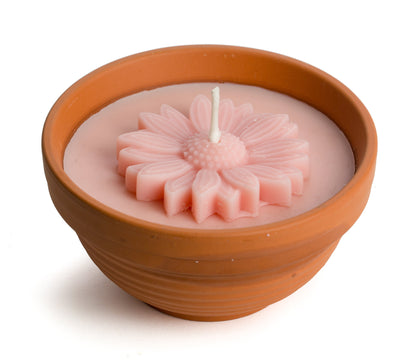 Flower bowl outdoor kaars | Diverse kleuren Geluk in bloei