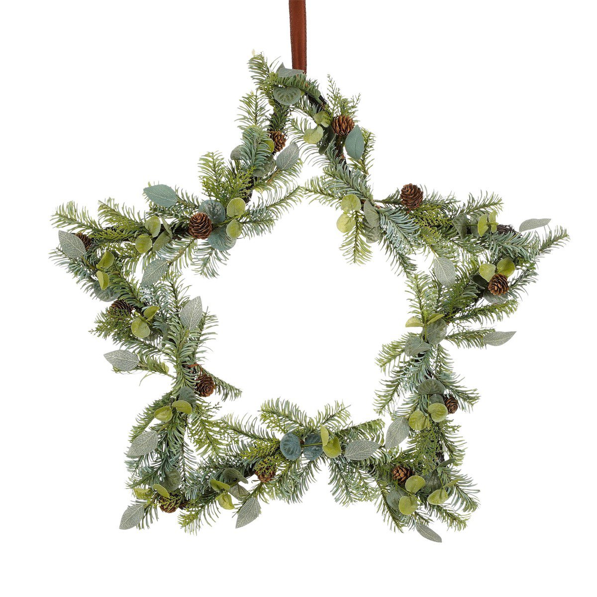 Kerstkrans Groene Ster | 60 cm Geluk in bloei