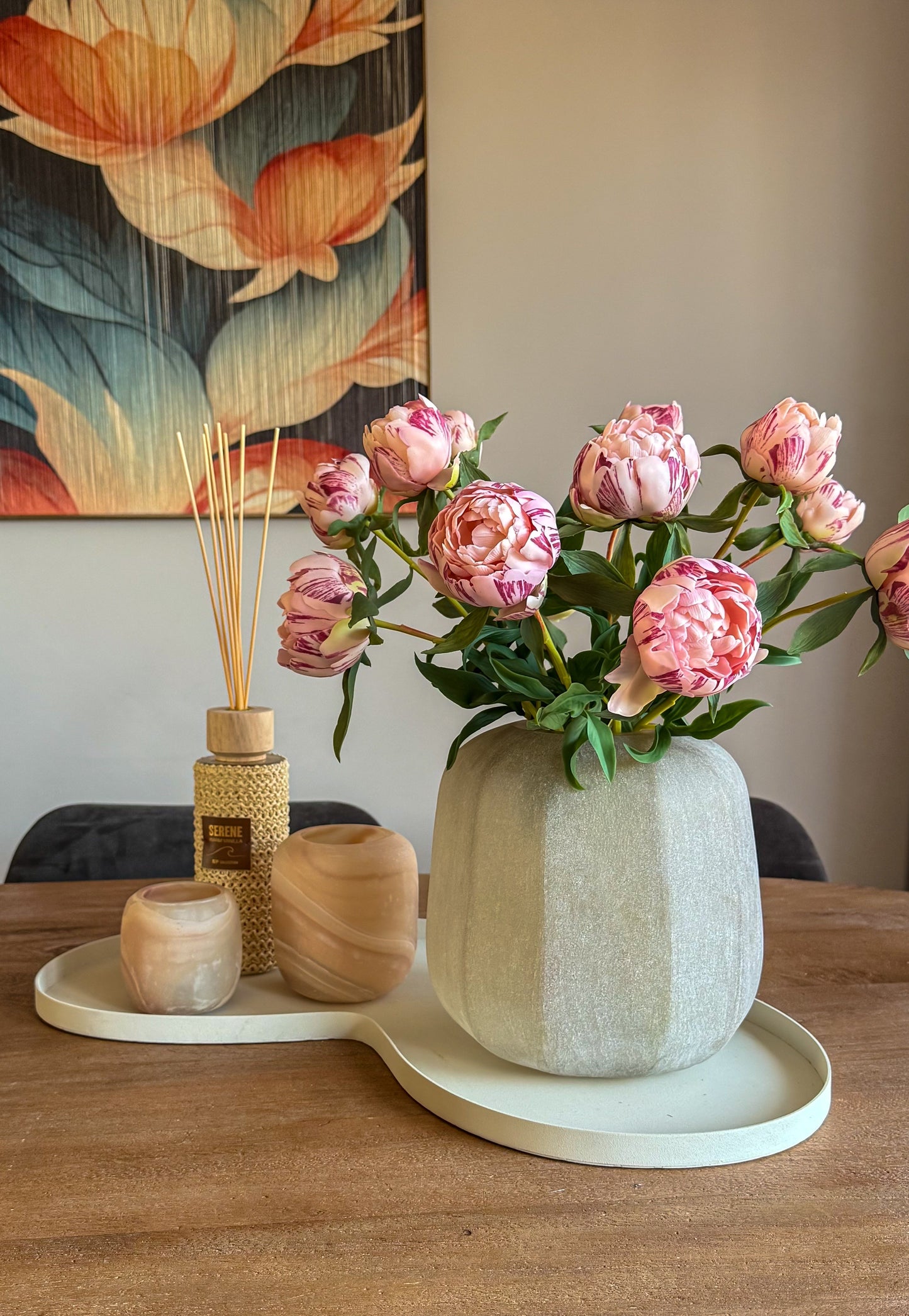 Boeket Peony Geluk in bloei