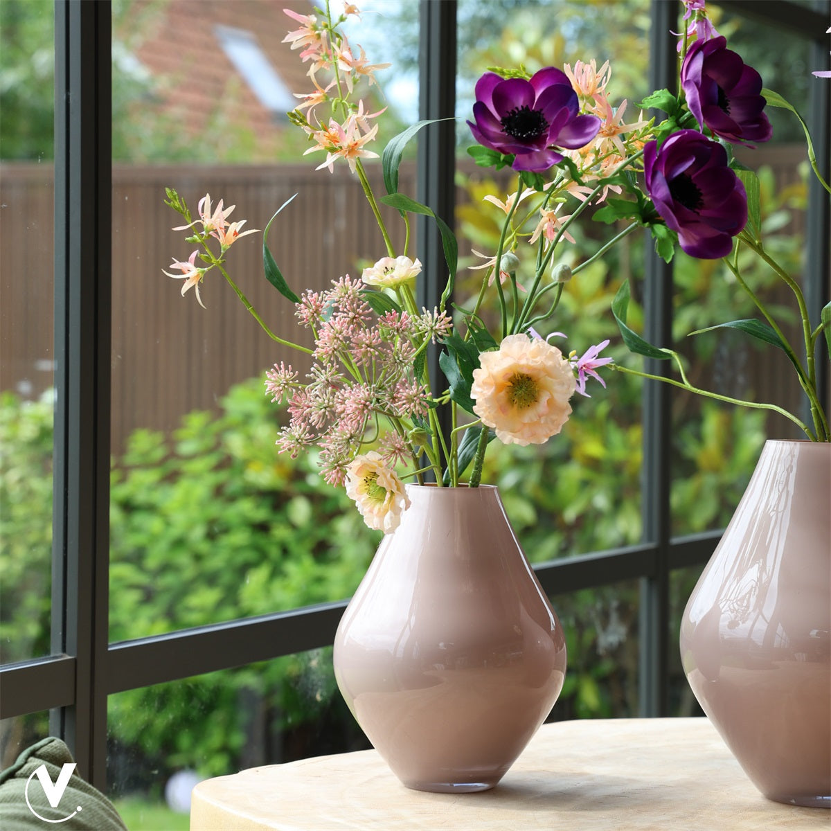 Vaas Lesse | Pastel Pink | in 2 maten Geluk in bloei