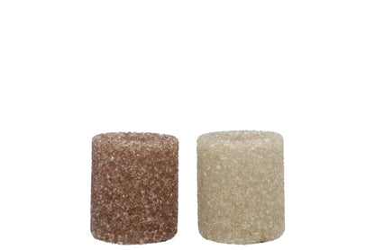 Cozy Sand waxinelichthouder | set van 2