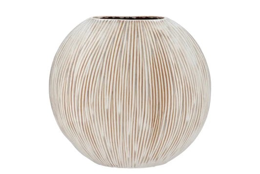 Vaas Sifan White Oval | 41 × 16 × 39 cm | Vensterbankvaas Geluk in bloei