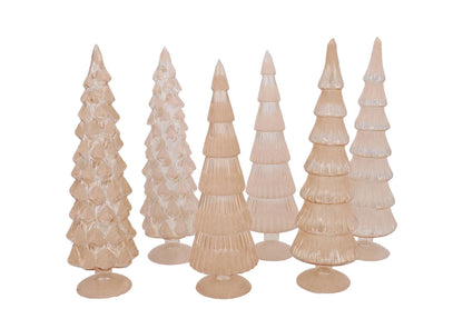 Glazen kerstboom Velvet Sand | 10 × 30 cm Geluk in bloei