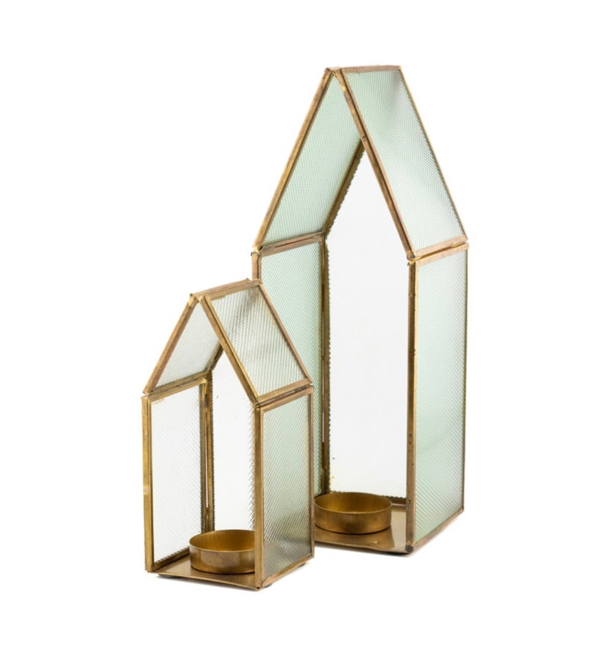 Decoratieve huisjes | Glas & goud Geluk in bloei