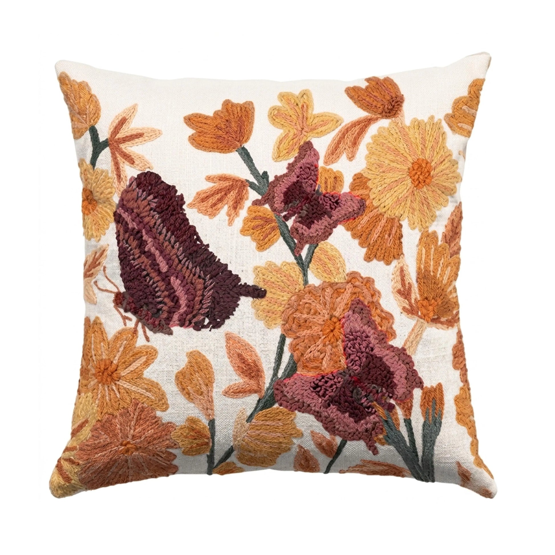 Kussen Mariposa handgeweven | 50x50 cm Geluk in bloei