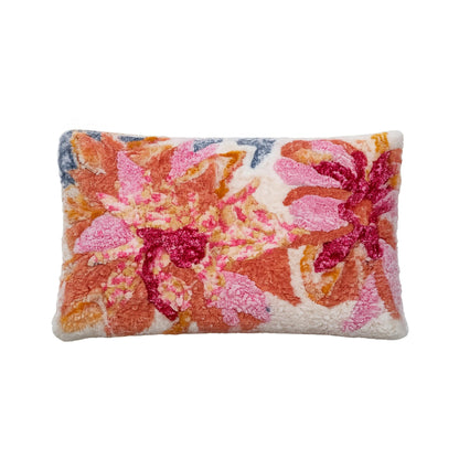 Kussen handgeweven Camellia | 50x30cm Geluk in bloei