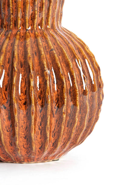 Vaas Zirja Oranje Ø25 × H30 cm Geluk in bloei