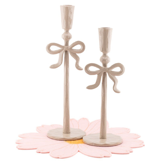 Kaarstenstandaard Strikje | Beige Geluk in bloei