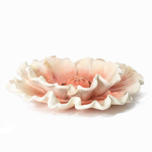 Wanddecoratie keramiek bloem | Peach Geluk in bloei