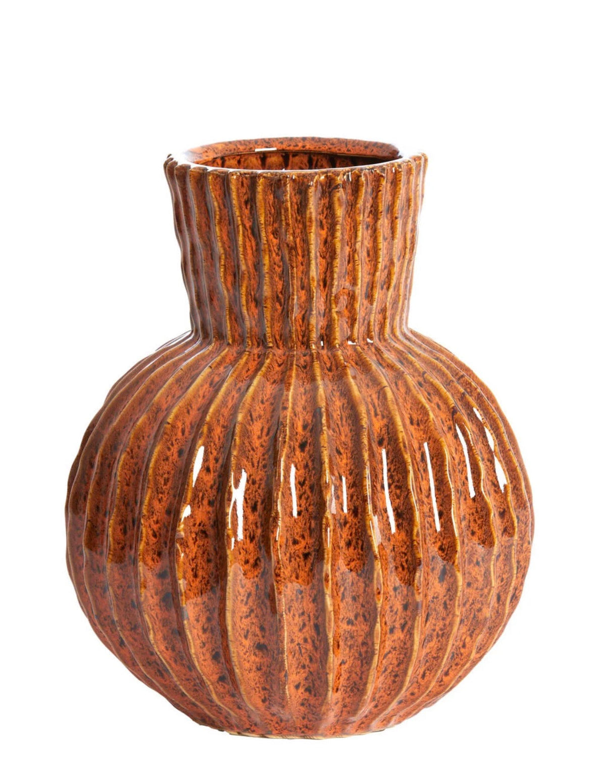 Vaas Zirja Oranje Ø25 × H30 cm Geluk in bloei