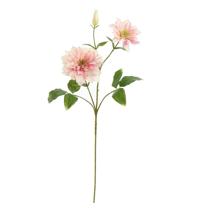 Kunstbloem Clematis Roze | 70 cm Geluk in bloei