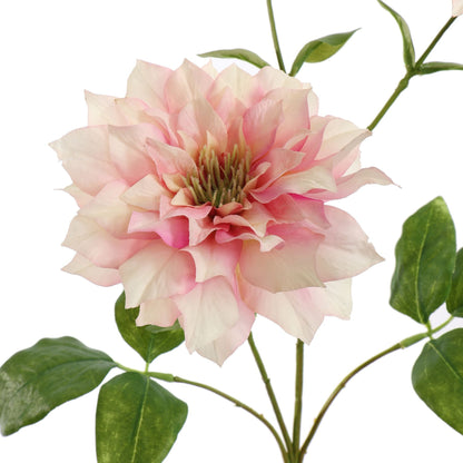 Kunstbloem Clematis Roze | 70 cm Geluk in bloei
