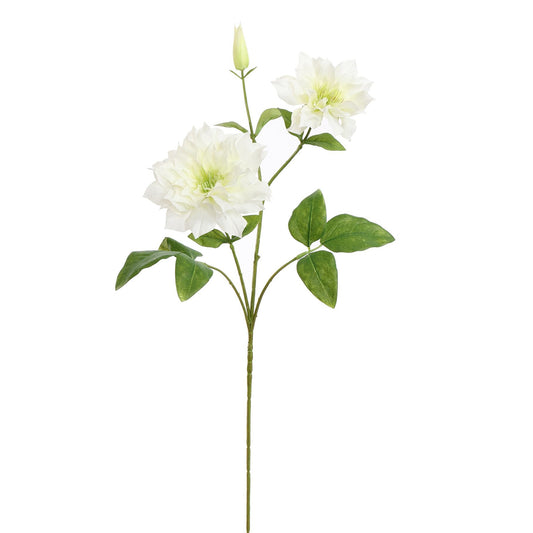 Kunstbloem Clematis Crème | 70 cm Geluk in bloei
