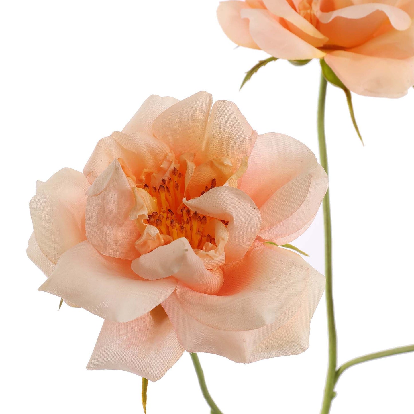 Kunstbloem Roos perzik | 65 cm Geluk in bloei