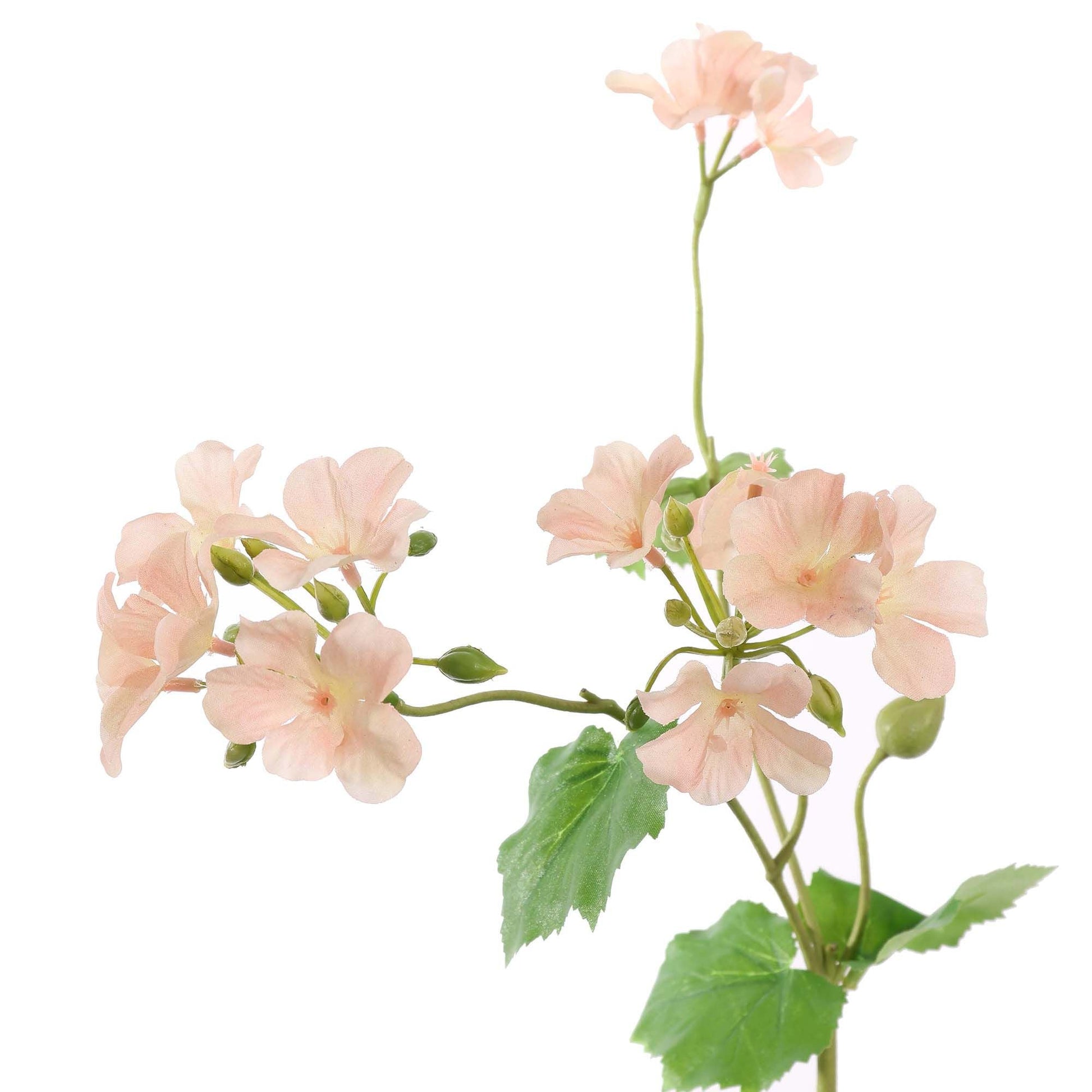 Kunstbloem Begonia perzik | 63 cm Geluk in bloei