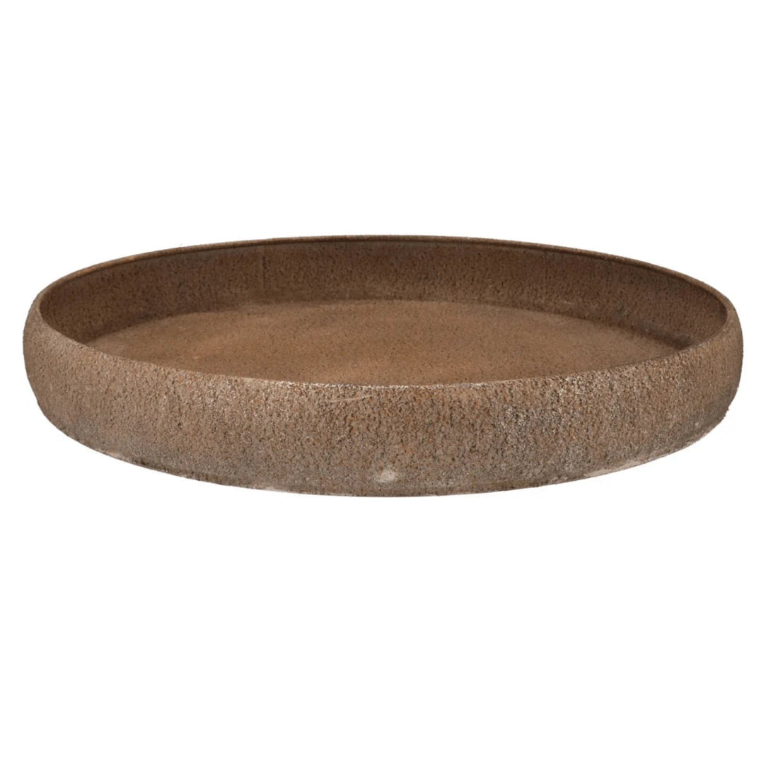 Rustiek metalen plateau – Bruin Ø47 cm Geluk in bloei