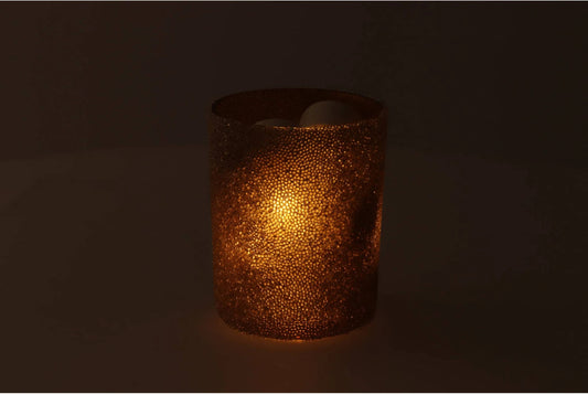 Ruby Shiny Waxinelichthouder Goud | 2 Maten Geluk in bloei