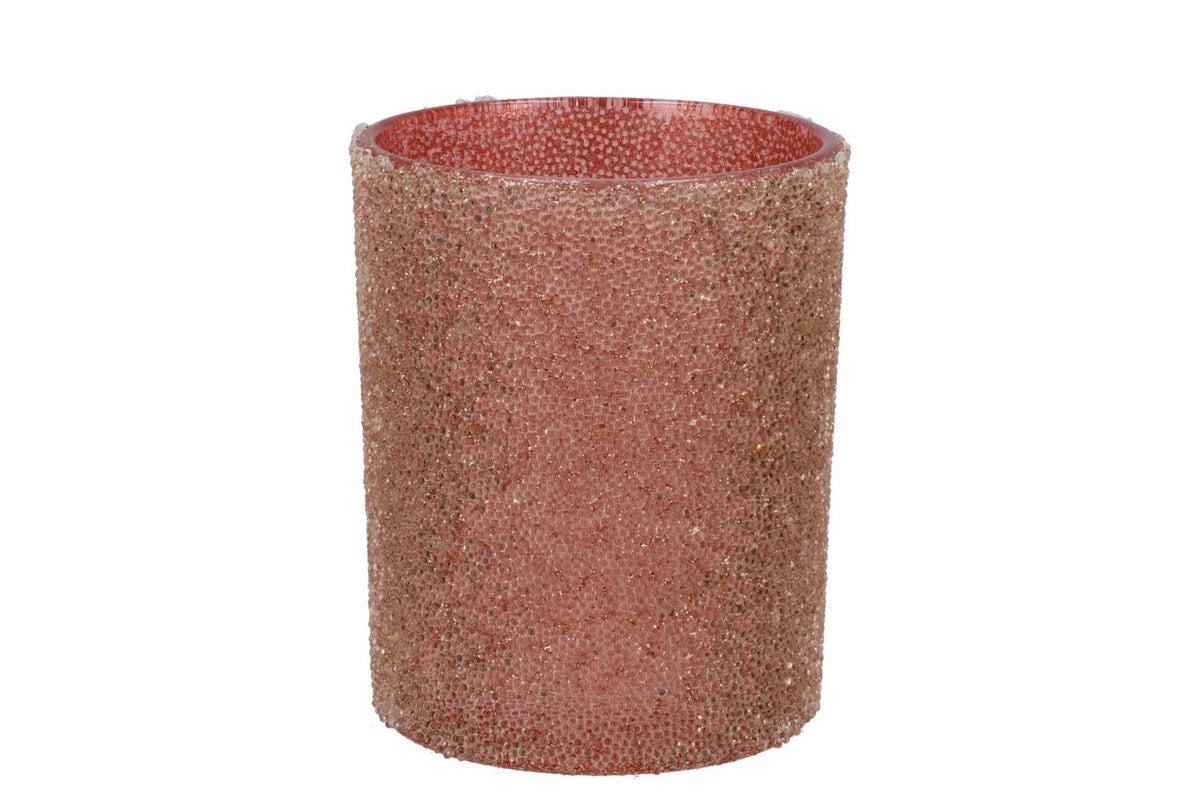 Ruby Shiny Waxinelichthouder Roze | 2 Maten Geluk in bloei