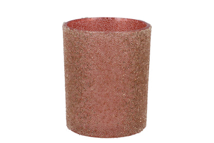 Ruby Shiny Waxinelichthouder Roze | 2 Maten Geluk in bloei