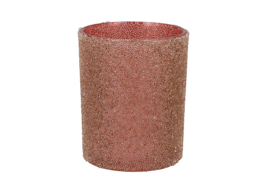 Ruby Shiny Waxinelichthouder Roze | 2 Maten Geluk in bloei