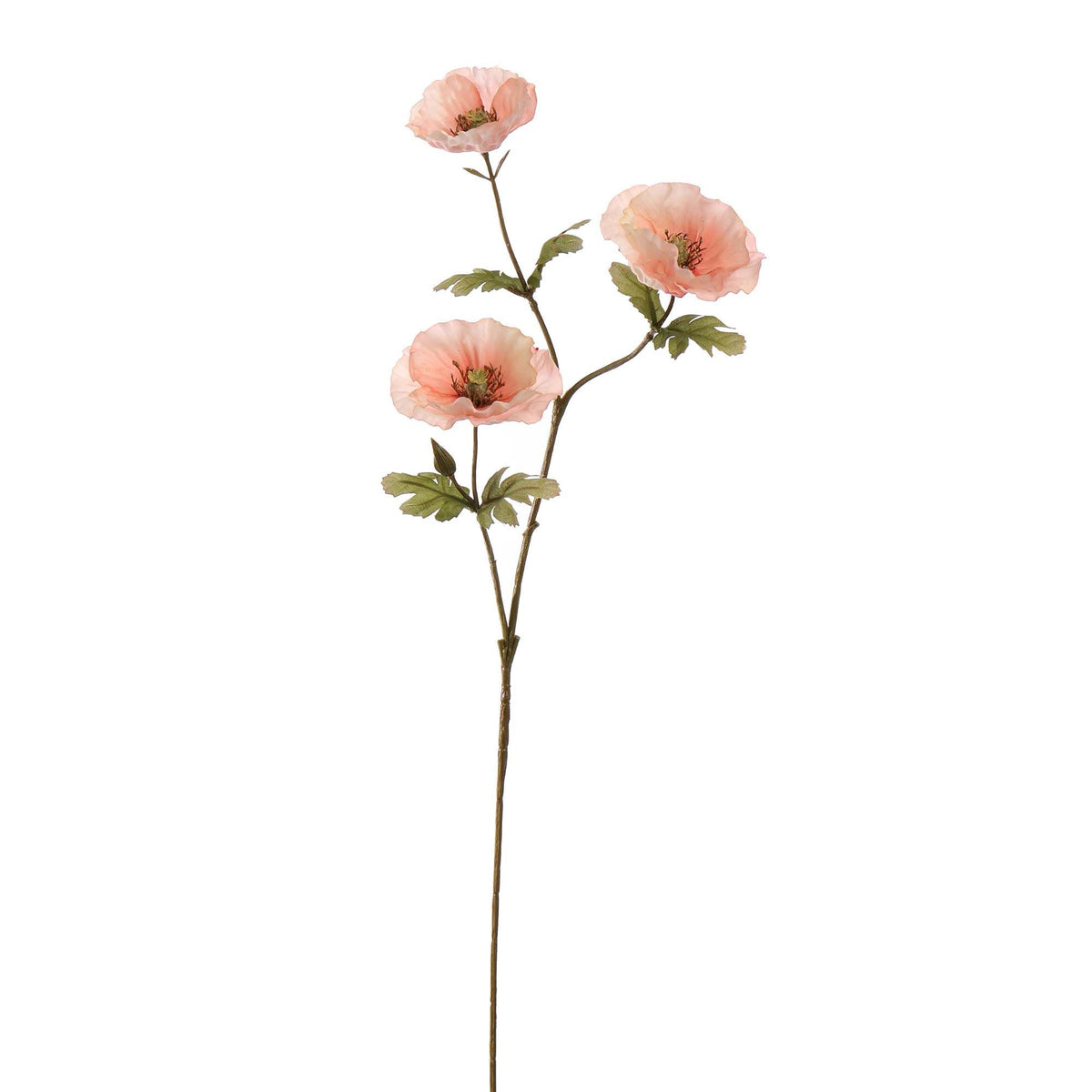 Real Touch Klaproos Peach | 72 cm Geluk in bloei