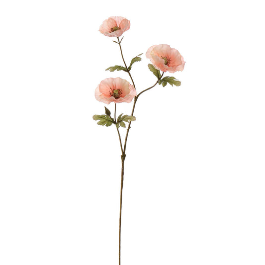Real Touch Klaproos Peach | 72 cm Geluk in bloei