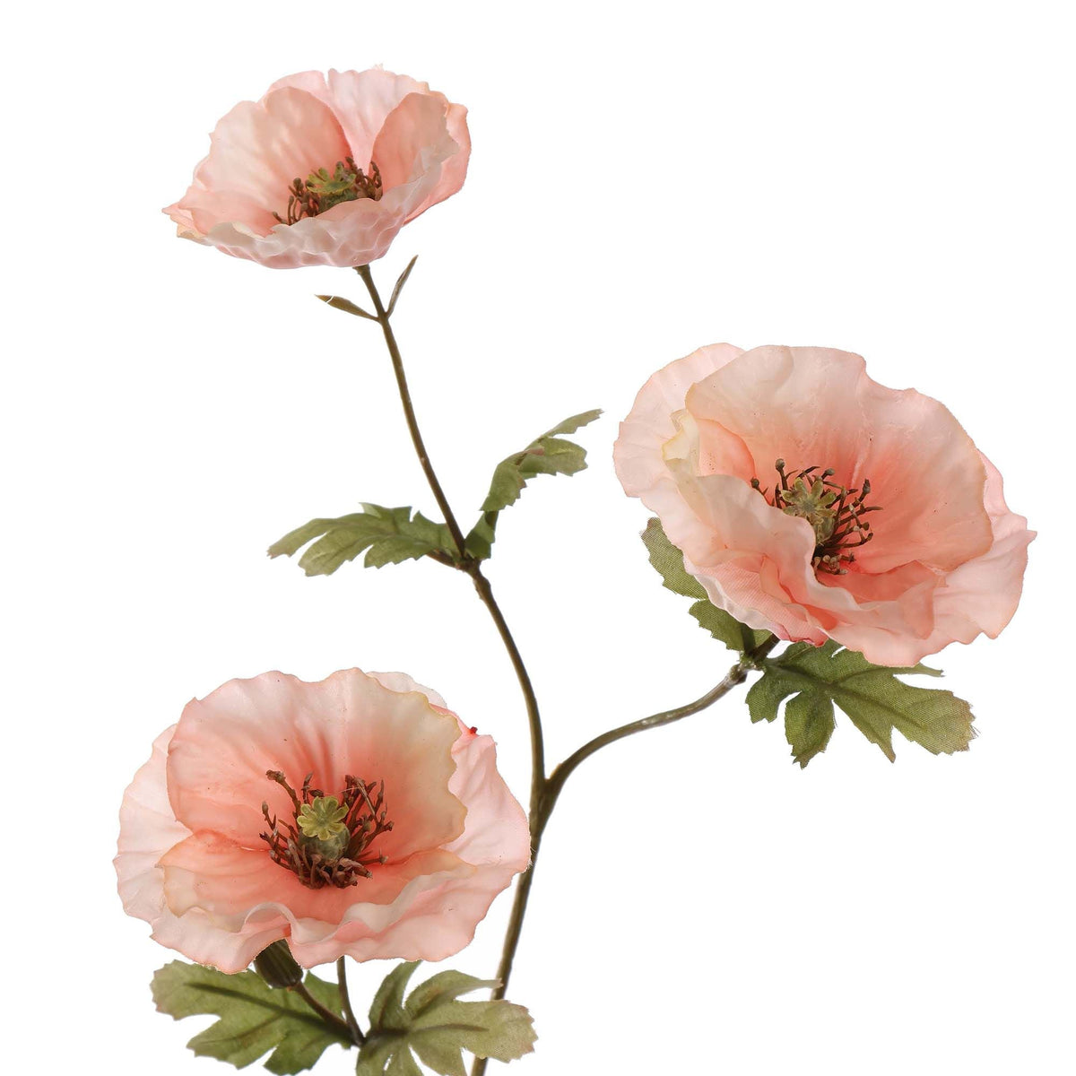 Real Touch Klaproos Peach | 72 cm Geluk in bloei
