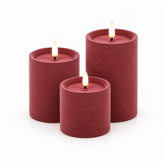 LED kaars Lyon velvet – Oudroze | Countryfield Geluk in bloei