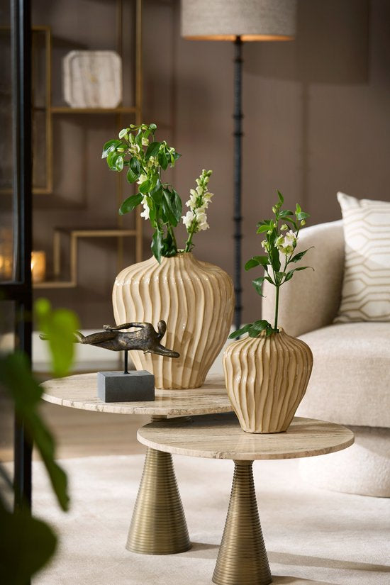 Vaas Vechhia – Beige | Light & Living Geluk in bloei