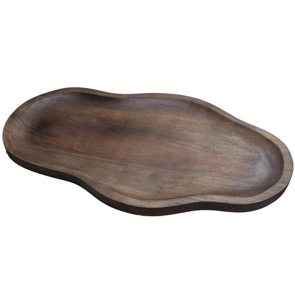 Dienblad Bauru walnut in 2 maten | Vase The World Geluk in bloei