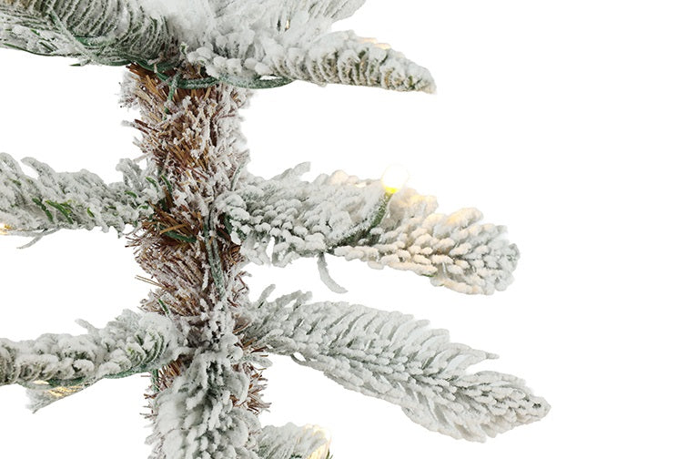 Kerstboom met sneeuw en LED-verlichting | in 2 maten Geluk in bloei
