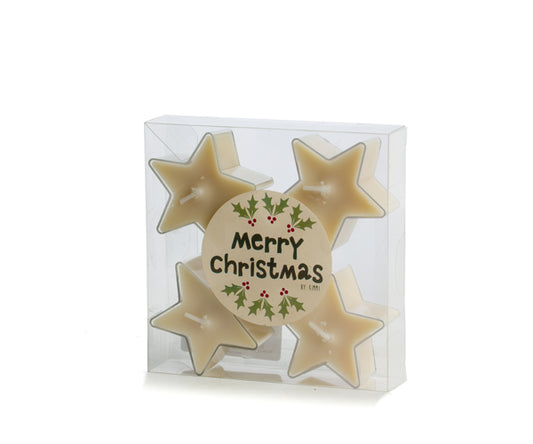 Waxinelichtje ster | Wit