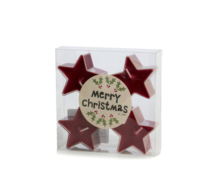 Waxinelichtje ster | Rood