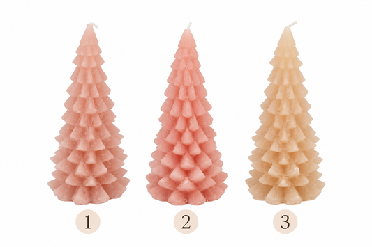 Kerstboomkaarsen Zandkleurige mix  | 16 cm Geluk in bloei