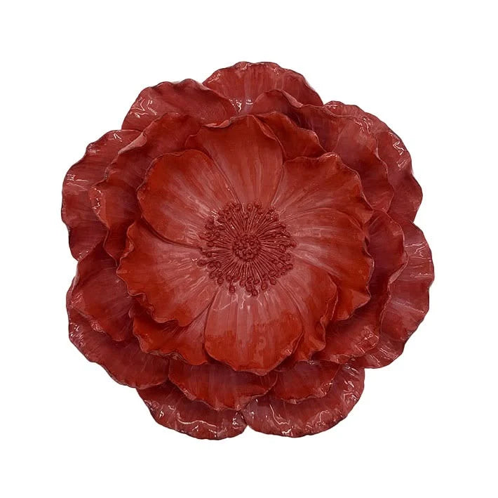 Wandbloem Scarlet | Burgundy | Beschikbaar in 2 maten Geluk in bloei