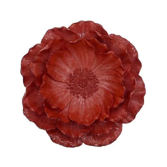 Wandbloem Scarlet | Burgundy | Beschikbaar in 2 maten Geluk in bloei