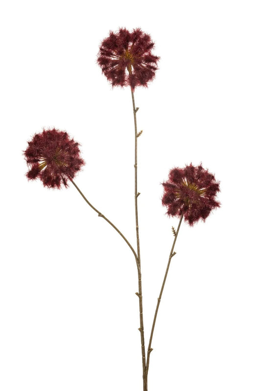 Dandelion spray burgundy | 80 cm Geluk in bloei