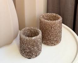 Cozy Sand waxinelichthouder | set van 2