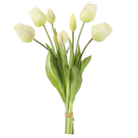 Real touch tulp | Wit Geluk in bloei